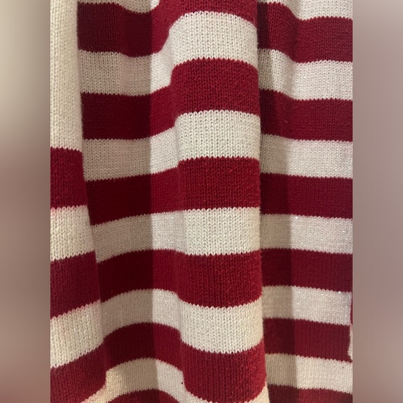 Heirlooms By Polly Flinders Girls Striped Christmas Dress & Scarf Size M 5/6 - Picture 2 of 12